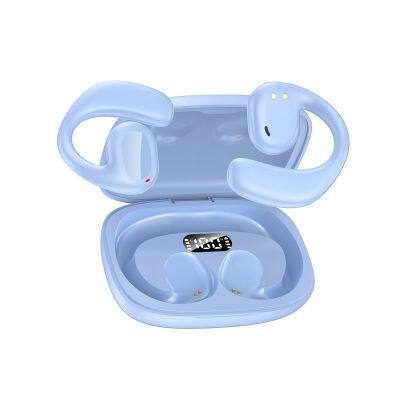Wireless Bone Conduction Headphones Open Earhook Sports led display wireless OWS TWS Earbuds