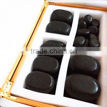 Goldrelax good quality nature hot massage stone set(36pcs set)