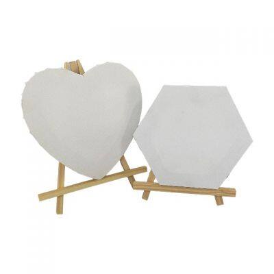 100% Cotton 280gsm blank triangle shape Stretched Canvas
