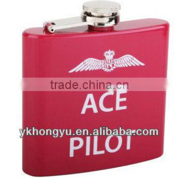 hot sale stainless steel mini hip flask color paint