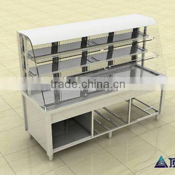 APEX Restaurant Air Cooled Showcase Hot Pot Chafing Dish Refrigerated Order Dishes Display Cabinet photo-2