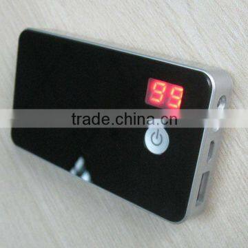 OEM High capacity mini mobile power bank with two LED flashlight+Digital Display screen Power Indicator design ,PB010