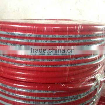 2014 Red PVC Gas / Air Hose with Sky blue strips 14/'' Made In China