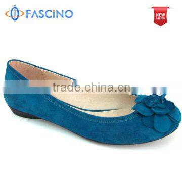 Suede ballerina shoes for women