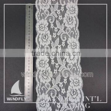 Custom Design Machine Knitted Lace Guipure White photo-3