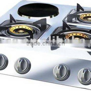 stainless steel table gas stove with hotplate