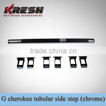 Hot sell Aluminum 4x4 SUV chrome tubular side step for Grand Cherokee, with black color and chrome color