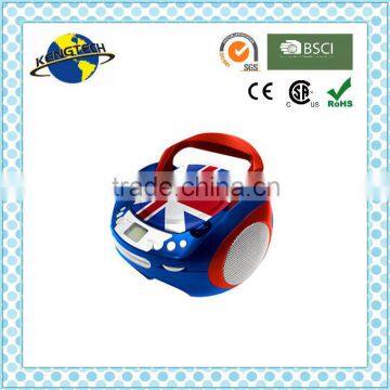 Hot Sale Stylish Sliver and Blue Avant-grade Portable CD Boombox