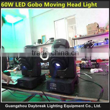 60w Led Gobo Moving Head Spot Lighting High Brightness for DMX DJ STAGE DISCO BAR