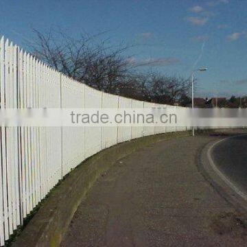 White Polyester Powder Coated palisade fences and gates