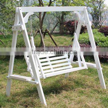 Kids Outdoor Playground Wooden Garden Swing in Playground /white Swing