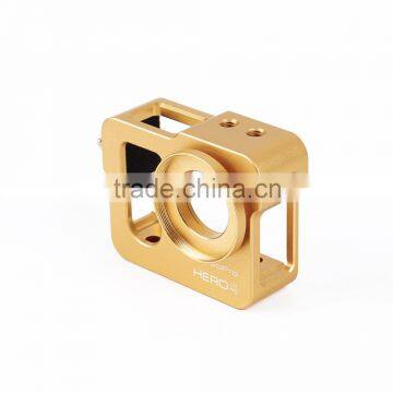 Golden Metal CNC Aluminium Protective Case Shell for Hero4 HERO3+