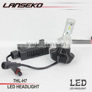 Factory directly all in one design led headlight h7 bulb 30w 4000 lumen car led headlight 12v