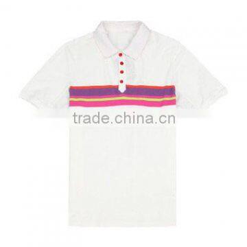 wholesale custom ladies new design polo shirt with stripe wholesale