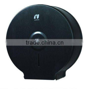 Plated black jumbo roll toilet tissue dispenser D-118B