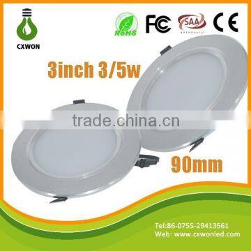 Slim led downlight mounted 3inch high efficiency 3w ceiling light led