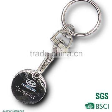 Personalized trolley token coin keychain machine to make key chains supply in china