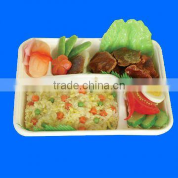 100% Biodegradable Bamboo fibre 5 compartments lunch tray