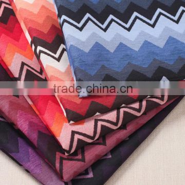 Yarn dyed colorful jacquard floral design 100%polyester sofa fabric textile