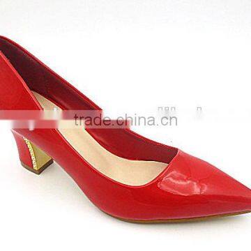 Middle heel Women office shoes pointed toe pump