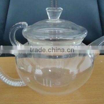 handblown borosilicate double wall glass teapot