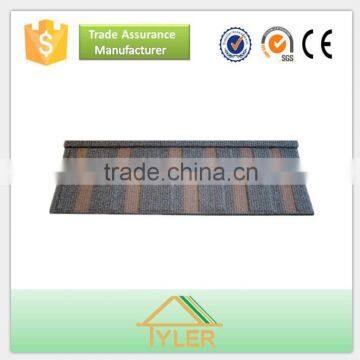 Hot Sale Flat Type Colorful Stone Coated Metal Roofing Tile