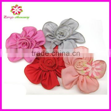 Handmade fabric flower, hessian fabric flowers for baby hair accessories