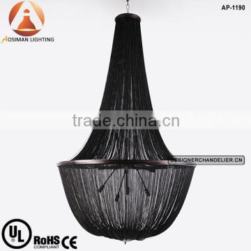 Modern Style Black Chain Chandelier