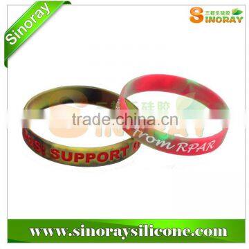 color filled logo with debossed personalized Silicone bracelet