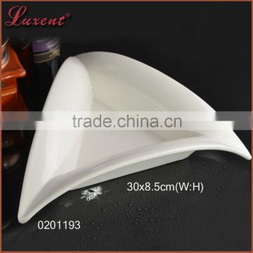 good quality cheap high-white ceramic plate,novelty unique plate