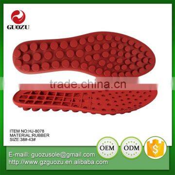 soft and flexable red color rubber outsoles