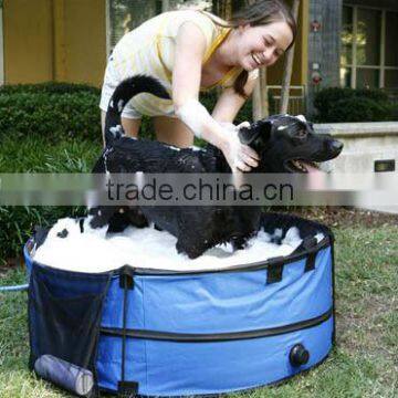 Large Portable Pet Bath Tub with Storage Pocket