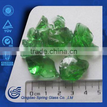 green landscape glass rocks