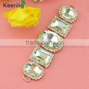 Keering silver rhinestone bikini connector for swimwear WCK-1060