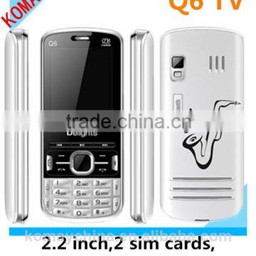 KOMAY low end price q6 with dual sim cards tv cell phone