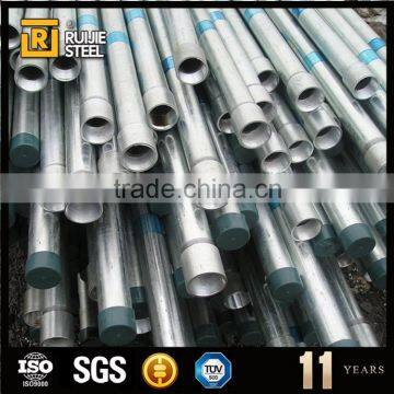 hot dip bs1387 galvanized steel pipe, dn80 galvanized fluid pipe