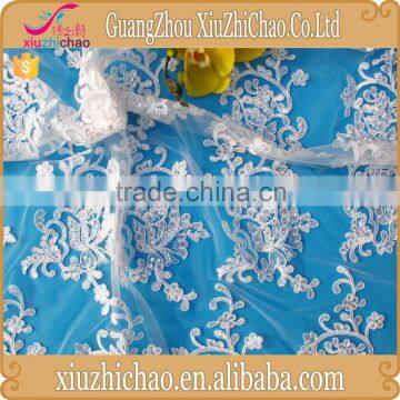 ZP0017-M 2015 African guipure cord bridal lace fabric high quanlity fabric for wedding