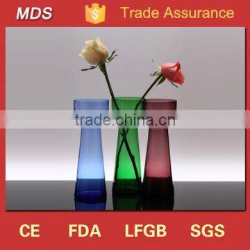 Wholesale Cheap Modern Style Vase Colored Decorative Glass Vase