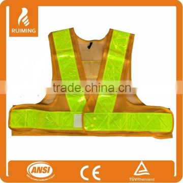 Hot sale traffic safety vest short type with PVC reflective tape