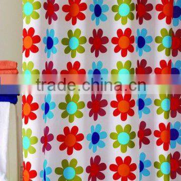 100% polyester textile 72-Inch by 72-Inch shower curtain