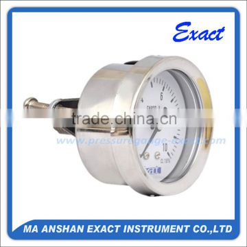 Stainless Steel Housing Glycerin Filled Pressure Gauge with U-Clamp