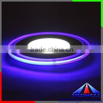 high quality double color 6w round led panel light hole size 90mm
