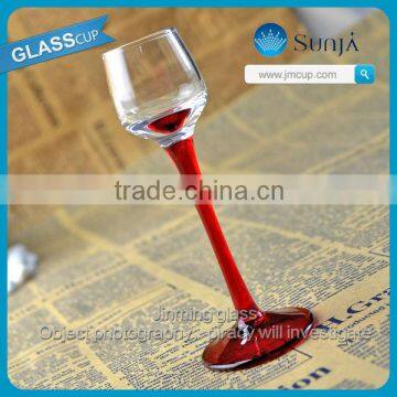 colored stem and foot wine glass mini shot glass stemware special shaped colored tasting wine glass