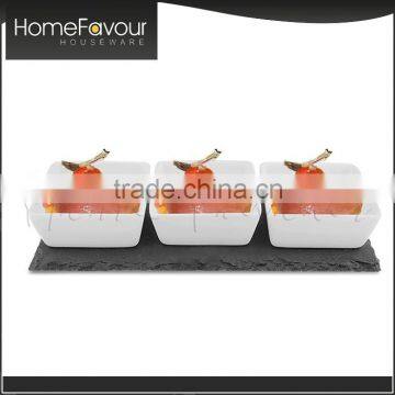 Professional Supplier BS6748 Passed Slate Placemat 4pcs Tapas Set