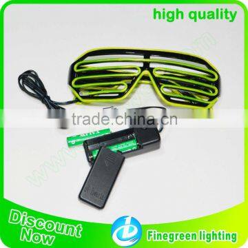 customized flashing multi colour el wire flashing led sunglasses