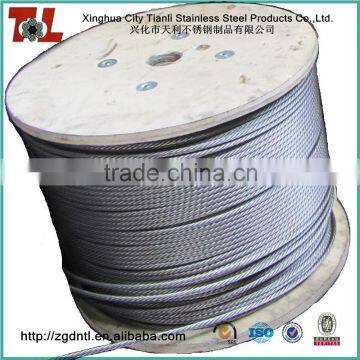 Stainless Steel Rope 316 7x7 4.76mm 3/16" 1000 meters roll