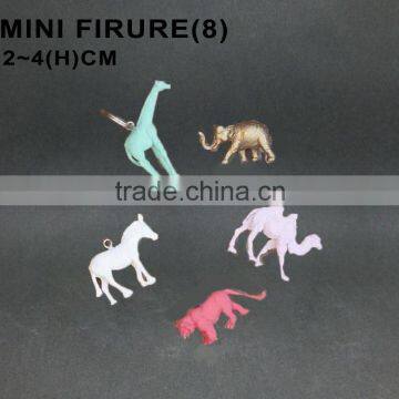 DIY keychain mini animals chrome plate polyresin figurine