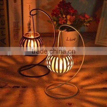 Zakka grocery European retro wedding pumpkin candle holder wholesale