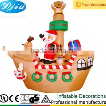 DJ-XT-16 Golden Christmas Inflatable Santa Claus Corsair Outdoor Garden Decoration