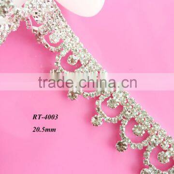 Wedding crystal rhinestone Hot selling trimming/ headband rhinestone trim / bridal dresses crystal trim (RT-4003)